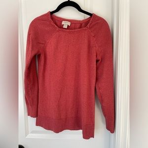 LOFT pink textured sweater size small